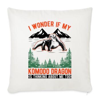 Komodo dragon monitor lizard Komodo dragon - Sofa pillowcase 17,3'' x 17,3'' (45 x 45 cm) - natural white - Front
