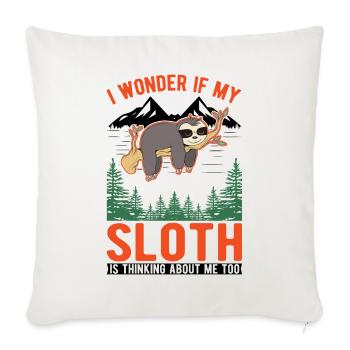 Sloth lover - Sofa pillowcase 17,3'' x 17,3'' (45 x 45 cm) - natural white - Front