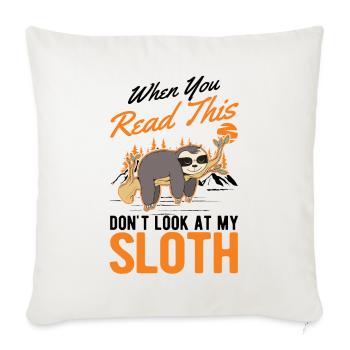 Sloth Gift Sloth - Sofa pillowcase 17,3'' x 17,3'' (45 x 45 cm) - natural white - Front