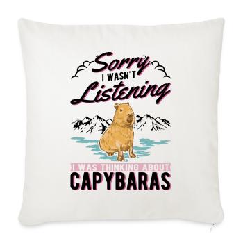 Capybara Gift Capibara capybara - Sofa pillowcase 17,3'' x 17,3'' (45 x 45 cm) - natural white - Front