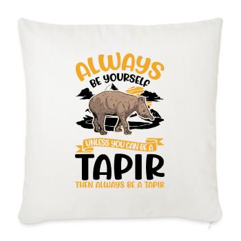 Always be yourself Tapir Lowland Tapir - Sofa pillowcase 17,3'' x 17,3'' (45 x 45 cm) - natural white - Front