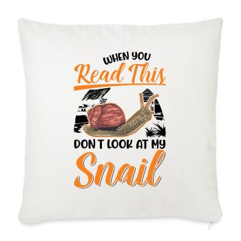 Escargot Cadeau Vignoble Escargot - Housse de coussin décorative 45 x 45 cm - blanc nature - Devant