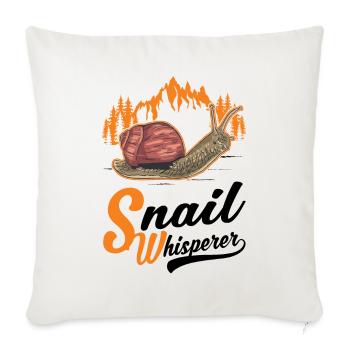 Schnecken Flüsterer Snail Whisperer - Sofakissenbezug 45 x 45 cm - Naturweiß  - Vorne