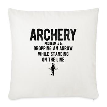 Bogenschießen Archery - Sofakissenbezug 45 x 45 cm - Naturweiß  - Vorne