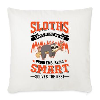 Sloth Gift Sloth - Sofa pillowcase 17,3'' x 17,3'' (45 x 45 cm) - natural white - Front