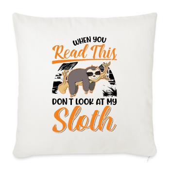 Sloth Gift Sloth - Sofa pillowcase 17,3'' x 17,3'' (45 x 45 cm) - natural white - Front