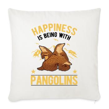 Pangolin Lucky Pangolin - Sofa pillowcase 17,3'' x 17,3'' (45 x 45 cm) - natural white - Front