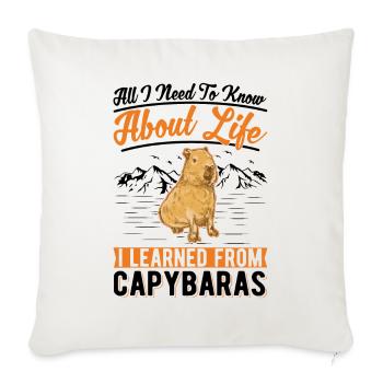 Capybara Cadeau Capybara Capibara - Housse de coussin décorative 45 x 45 cm - blanc nature - Devant