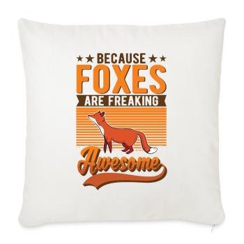 Parce que les renards sont des Fuchs géniaux - Housse de coussin décorative 45 x 45 cm - blanc nature - Devant