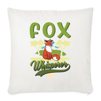Fox Whisperer Red Fox Fox Whisperer - Sofa pillowcase 17,3'' x 17,3'' (45 x 45 cm) - natural white - Front