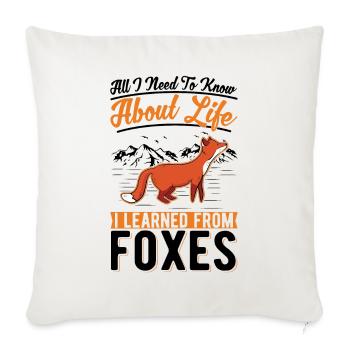 Fuchs Geschenk Rotfuchs - Sofakissenbezug 45 x 45 cm - Naturweiß  - Vorne