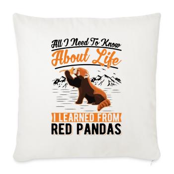 Cadeau Red Panda - Housse de coussin décorative 45 x 45 cm - blanc nature - Devant
