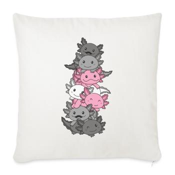 Demigirl Flag Gay Pride LGBTQ Axolotl - Sofa pillowcase 17,3'' x 17,3'' (45 x 45 cm) - natural white - Front