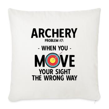 Bogenschießen Archery - Sofakissenbezug 45 x 45 cm - Naturweiß  - Vorne