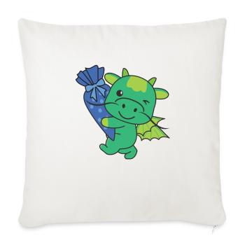 bye bye kindergarten hello school dragon - Sofa pillowcase 17,3'' x 17,3'' (45 x 45 cm) - natural white - Front