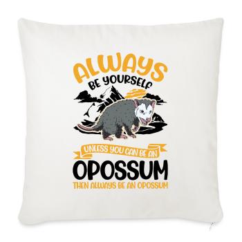 Opossum Cadeau Marsupial Opossum - Housse de coussin décorative 45 x 45 cm - blanc nature - Devant