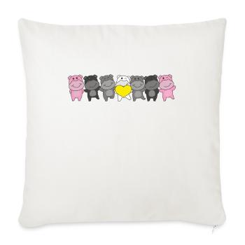 Queerplatonic Relationship Flag Pride LGBTQ Mignon - Housse de coussin décorative 45 x 45 cm - blanc nature - Devant