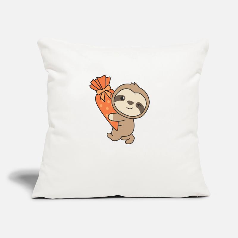 bye bye nursery hello school sloth Sofa pillowcase 17,3'' x 17,3'' (45 x 45 cm)