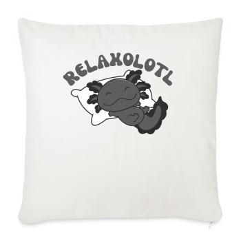 Relaxolotl Axolotl amoureux doux animaux relax - Housse de coussin décorative 45 x 45 cm - blanc nature - Devant