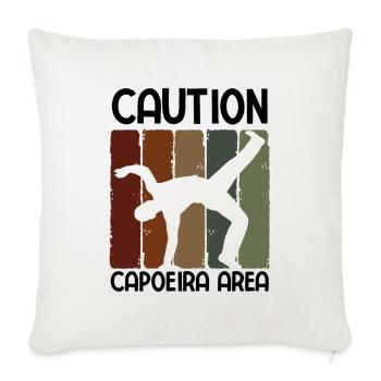 Capoeira - Sofakissenbezug 45 x 45 cm - Naturweiß  - Vorne