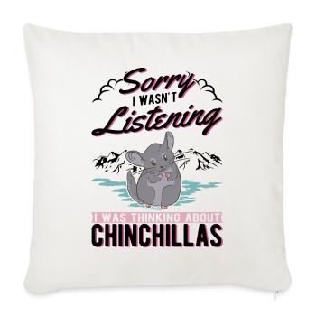 Chinchilla Gift Woolly Mouse Short-tailed Chinchilla - Sofa pillowcase 17,3'' x 17,3'' (45 x 45 cm) - natural white - Front