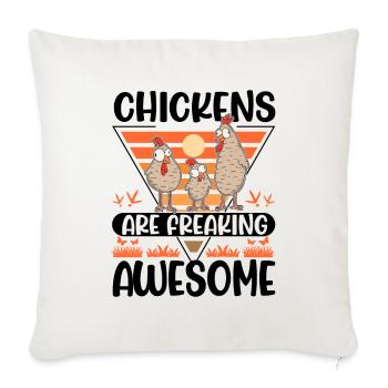 Chickens Farmer Chicken Gift Farmer - Sofa pillowcase 17,3'' x 17,3'' (45 x 45 cm) - natural white - Front