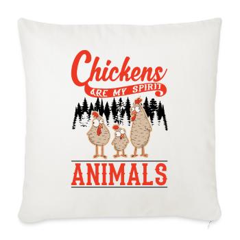 Hühner Spirit Animal Poulet Hühnchen - Housse de coussin décorative 45 x 45 cm - blanc nature - Devant