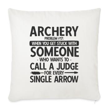 Bogenschießen Archery - Sofakissenbezug 45 x 45 cm - Naturweiß  - Vorne