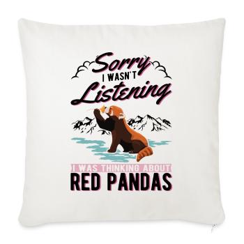 Red Panda Gift Cat Bear Red Panda - Sofa pillowcase 17,3'' x 17,3'' (45 x 45 cm) - natural white - Front