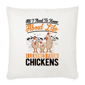 Chickens Farmer Chicken Gift Farmer - Sofa pillowcase 17,3'' x 17,3'' (45 x 45 cm) - natural white - Front