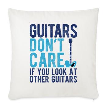 Akustik Spruch Für E-Gitarre Konzert Gitarre - Sofakissenbezug 45 x 45 cm - Naturweiß  - Vorne