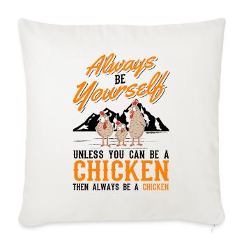 Chickens Chicken Breeding Chicken Farmer - Sofa pillowcase 17,3'' x 17,3'' (45 x 45 cm) - natural white - Front