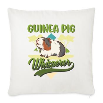 Guinea pig whisperer - Sofa pillowcase 17,3'' x 17,3'' (45 x 45 cm) - natural white - Front