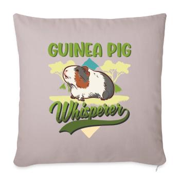 Meerschweinchen Flüsterer - Sofakissenbezug 45 x 45 cm - helles Taupe - Vorne