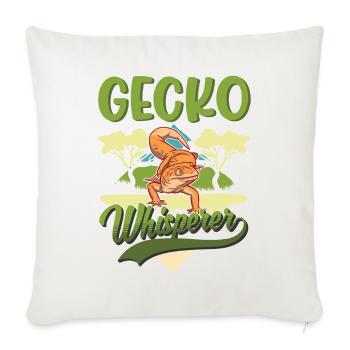Gecko Whisperer Gecko Whisperer Leopard Gecko - Sofa pillowcase 17,3'' x 17,3'' (45 x 45 cm) - natural white - Front
