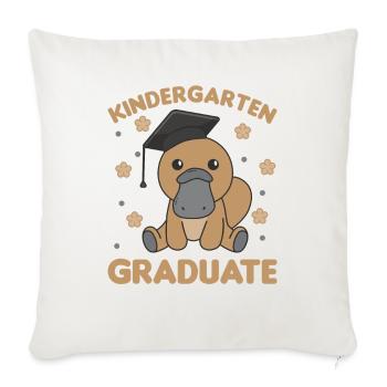 Kids Kindergarten graduate Schnabeltier Graduation - Sofakissenbezug 45 x 45 cm - Naturweiß  - Vorne