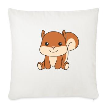 Écureuil animaux mignons pour enfants manga - Housse de coussin décorative 45 x 45 cm - blanc nature - Devant