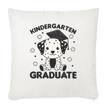Kids Kindergarten diplômé Dalmatian Graduation - Housse de coussin décorative 45 x 45 cm - blanc nature - Devant