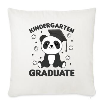 Kids Kindergarten graduate Panda Graduation - Sofakissenbezug 45 x 45 cm - Naturweiß  - Vorne
