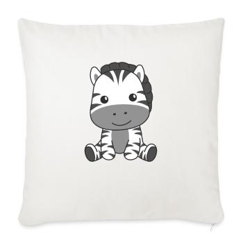 Zebra cute animals for kids manga zebras - Sofa pillowcase 17,3'' x 17,3'' (45 x 45 cm) - natural white - Front