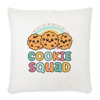 Cookie Squad Funny Matching For Girls Cookie Lover - Sofa pillowcase 17,3'' x 17,3'' (45 x 45 cm) - natural white - Front