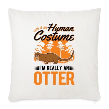 Otter Human CostumeOtter Sea Otter - Sofa pillowcase 17,3'' x 17,3'' (45 x 45 cm) - natural white - Front