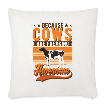 Cow cattle breeder farmer farmer cows - Sofa pillowcase 17,3'' x 17,3'' (45 x 45 cm) - natural white - Front