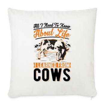 Cow Gift Cattle Breeder Farmer - Sofa pillowcase 17,3'' x 17,3'' (45 x 45 cm) - natural white - Front