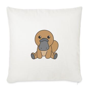 Platypus cute animals for kids manga - Sofa pillowcase 17,3'' x 17,3'' (45 x 45 cm) - natural white - Front