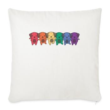 Rainbow Dalmatian Flag Pride LGBTQ Cute Dogs - Sofa pillowcase 17,3'' x 17,3'' (45 x 45 cm) - natural white - Front