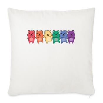 Rainbow Quokka Flag Pride LGBTQ Cute Quokkas - Sofa pillowcase 17,3'' x 17,3'' (45 x 45 cm) - natural white - Front