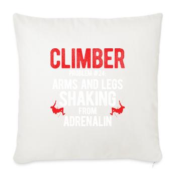 Klettern Bouldern - Sofakissenbezug 45 x 45 cm - Naturweiß  - Vorne