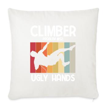 Klettern Bouldern - Sofakissenbezug 45 x 45 cm - Naturweiß  - Vorne