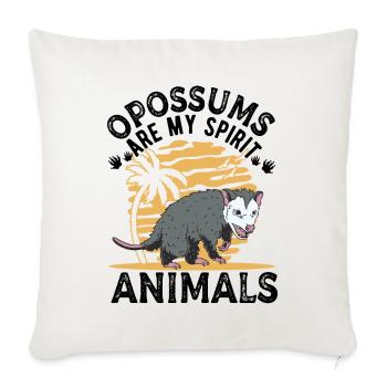 Opossum Spirit Animal Possum Marsupial - Housse de coussin décorative 45 x 45 cm - blanc nature - Devant